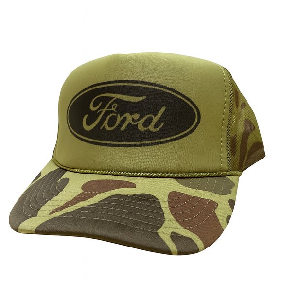 Retro Ford Trucks Camo Trucker Hat Vintage Style Mesh Cap Printed in USA 1980s main image 5